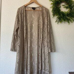 Lace fringe cardigan